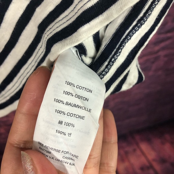 J crew tank top stripped white and navy xxs - Picture 5 of 5